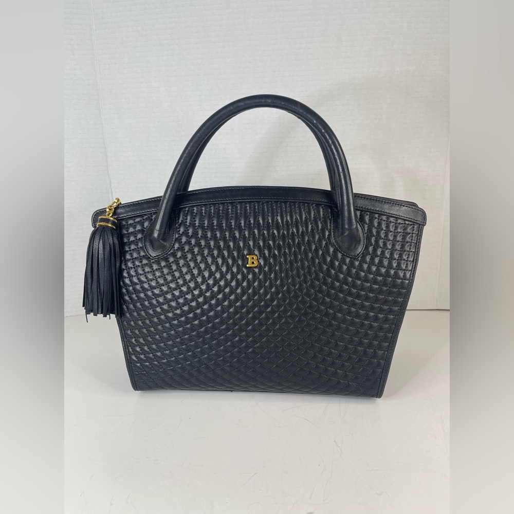 Bally Black Quilted Hand Bag